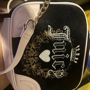 Juicy Couture Black and Pink Crossbody Bag